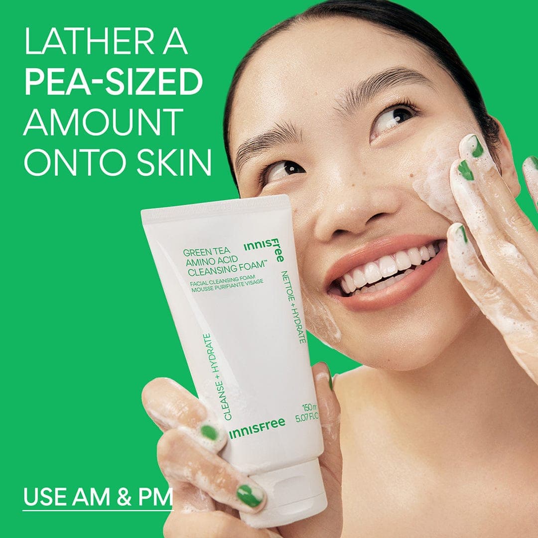 Innisfree green tea amino Acid cleansing foam 